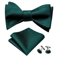 Solid Forest Green Matching Bowtie Set (3pc)